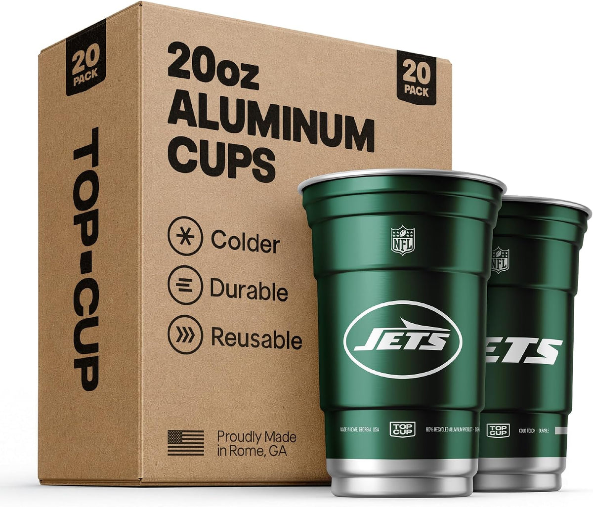 Top Cup Philadelphia Eagles Aluminum Party Cups, 20oz, 20 Count