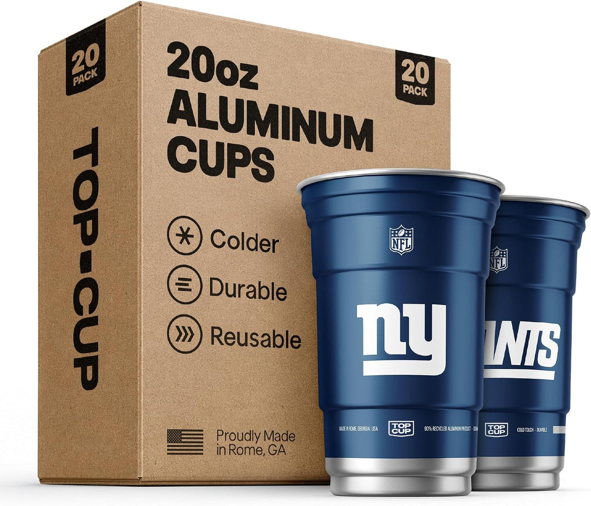 Top Cup Philadelphia Eagles Aluminum Party Cups, 20oz, 20 Count